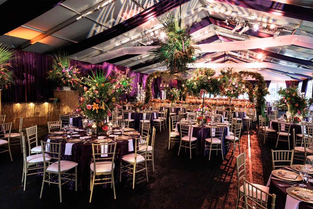 event tent with flooring